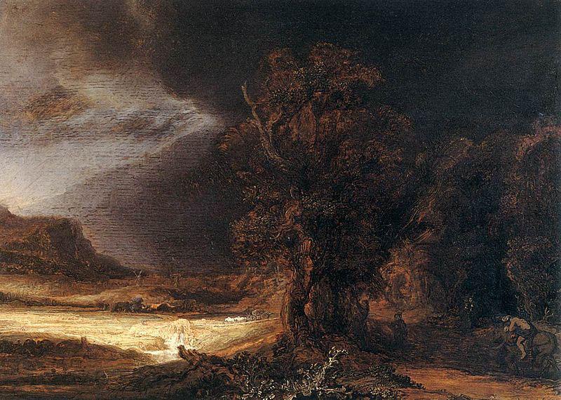 REMBRANDT Harmenszoon van Rijn Landscape with the Good Samaritan